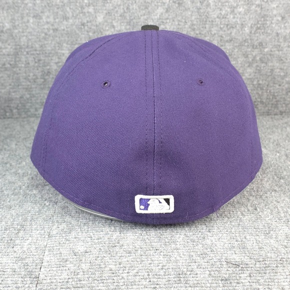 Colorado Rockies On Field Player Cap Fitted Purple 7 1/2 MLB Baseball USA Made - Picture 3 of 8